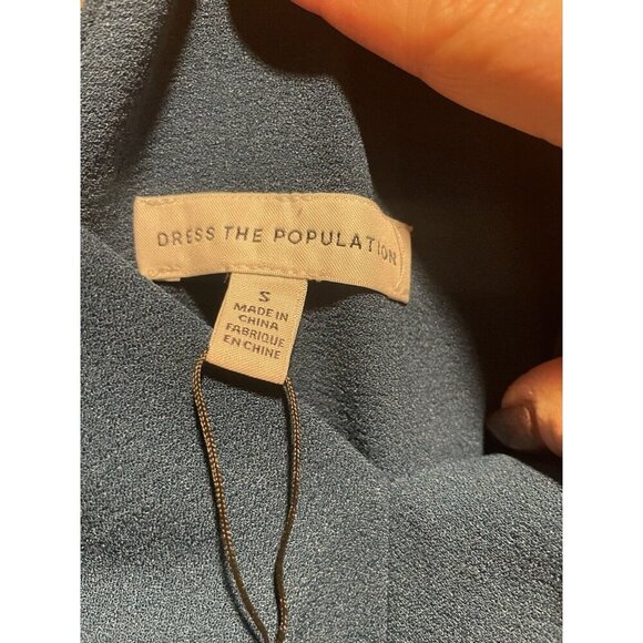 NEW Dress The Population Darleen Floral Midi Dress Peacock Blue Teal Size Small - Picture 10 of 11